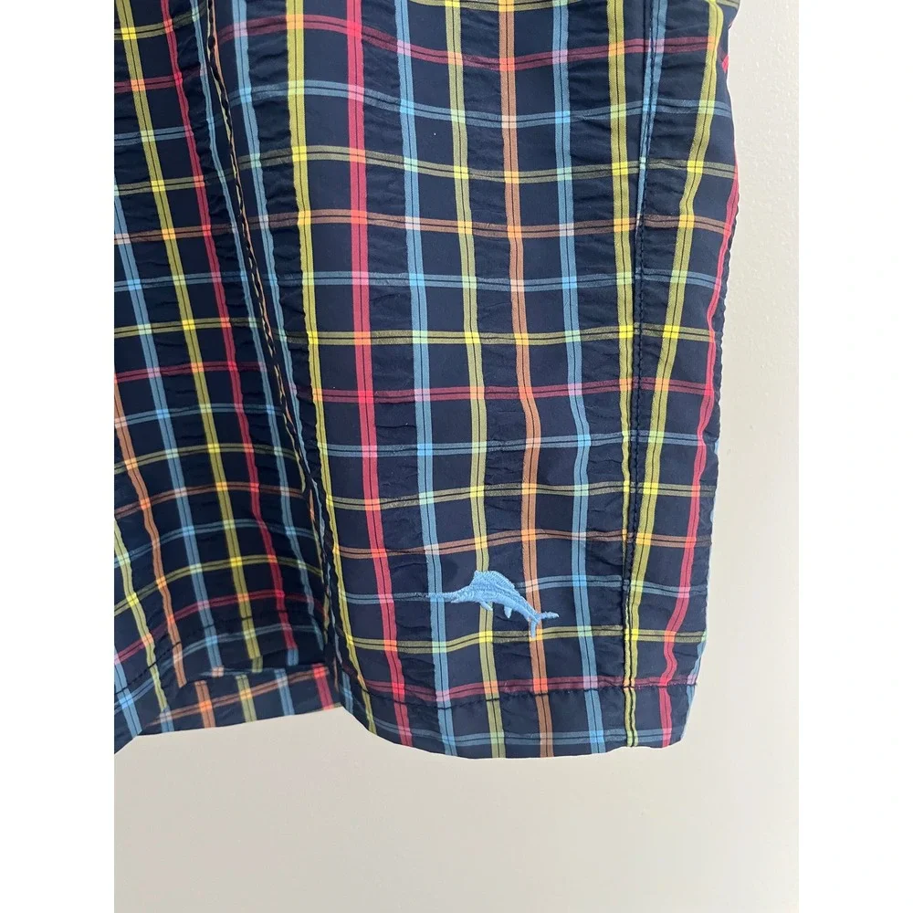 Tommy Bahama Swim Trunks Multicolored Checks‎ Mesh Lined Beach Summer Men's XL